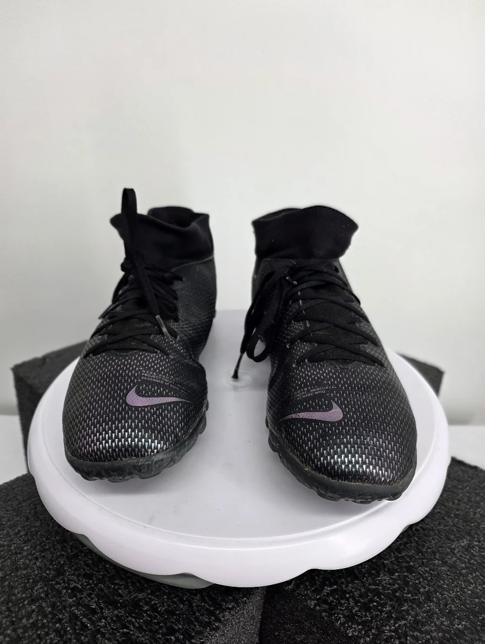 Nike Mercurial Superfly 7 Academy TF Black Iridescent Soccer Cleats Men’s Size 8